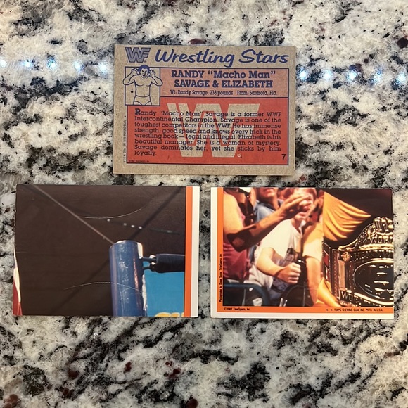 1987 Super Rare Wrestle Mania 3 collectible cards in good condition. - Picture 2 of 5